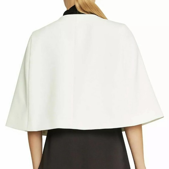 NWT BCBGMAXAZRIA CREPE CROP CAPELET CAPE JACKET - Picture 5 of 5